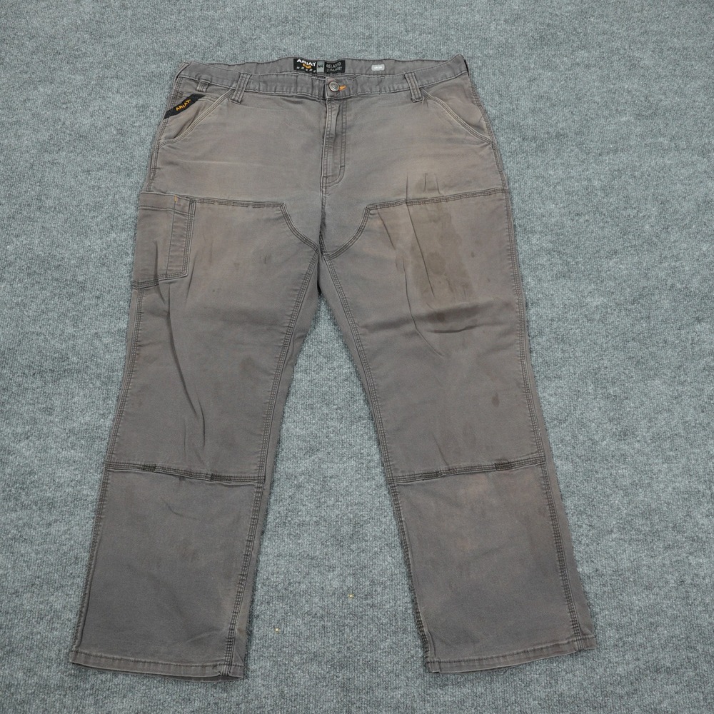 Ariat Jeans Mens 40x30 Gray Rebar M4 Relaxed Straight Leg Workwear Double‎ Knee
